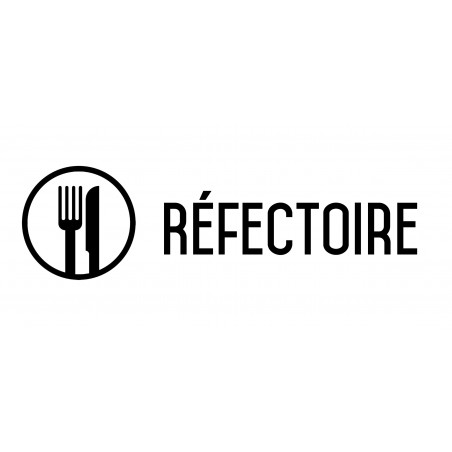 Autocollant vinyl - Réfectoire  - L.200 x H.100 mm